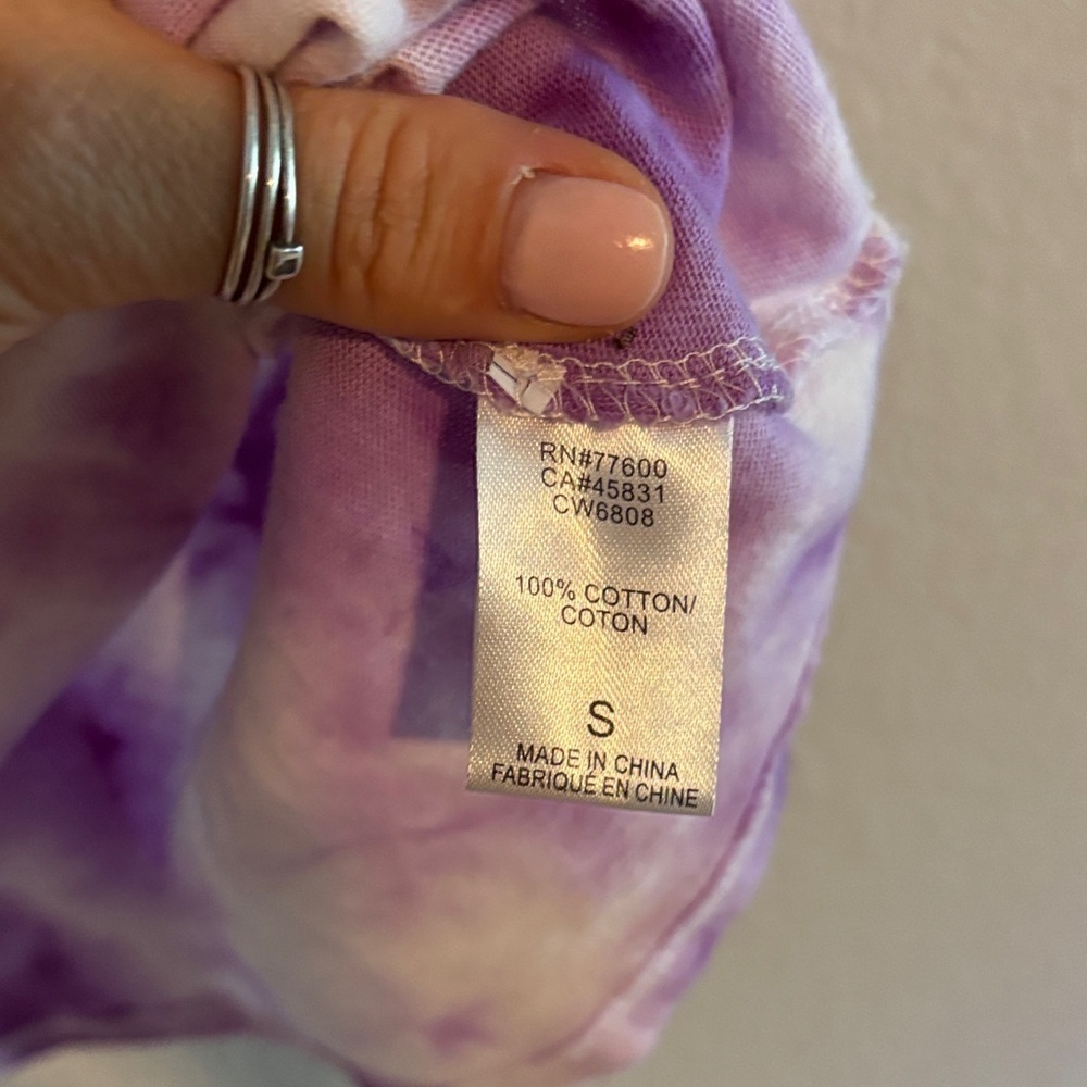 Chaser David Bowie Purple Tie-Dye Graphic T-Shirt - Picture 6 of 6